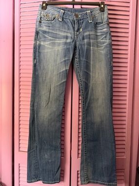 Big Star Light Blue Embellished Back Pocket Bootcut Jeans